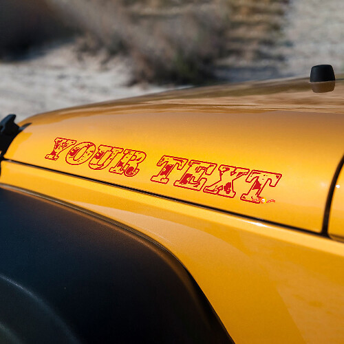 Jeep Wrangler Wrangler cofano adesivi decalcomanie carattere mimetico
