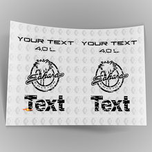 Loghi parafango Jeep Wrangler Sahara 4.0 TJ consumati 1997-2006 3