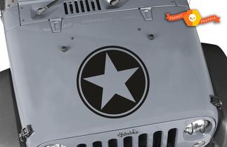 Jeep Wrangler Freedom Edition replica decalcomania stella militare 2 decalcomanie