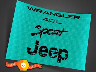 Loghi del parafango Jeep Wrangler 4.0 TJ consumati dal 1997 al 2006