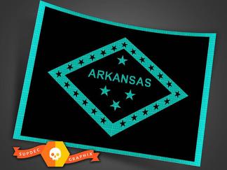 Jeep Wrangler Bandiera dello stato dell'Arkansas Più colori e dimensioni