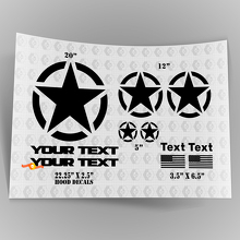 Kit decalcomanie stella militare stile Jeep Wrangler Oscar Mike + decalcomanie adesivi per cofano
 3
