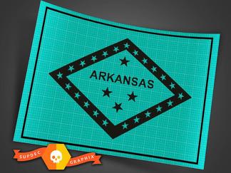 Jeep Wrangler Bandiera dello stato dell'Arkansas Più colori e dimensioni