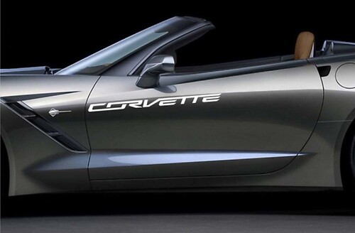 1950-2017 Chevrolet Corvette Stingray Z06 Hood Body Door Decalcomania Nuovo 2PC Set Z06
