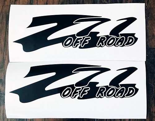 Z71 Off Road Corpo Portellone Parafango Decalcomanie 2PC Set Corpo Finestra Adesivo In Vinile Per Silverado Tahoe GMC Sierra c3
