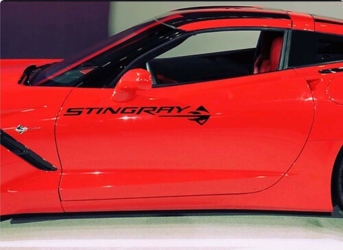 1950-2017 Chevrolet Corvette Stingray Z06 Hood Body Door Decalcomania Nuovo 2PC Set Z06
