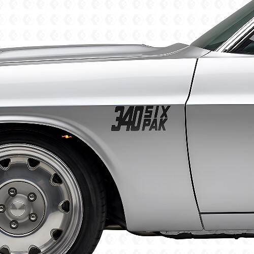 Kit adesivi laterali in vinile Six Pak 340 per Dodge Viper Charger Ram Challenger