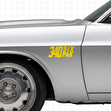 Kit adesivi laterali in vinile Six Pak 340 per Dodge Viper Charger Ram Challenger_5
