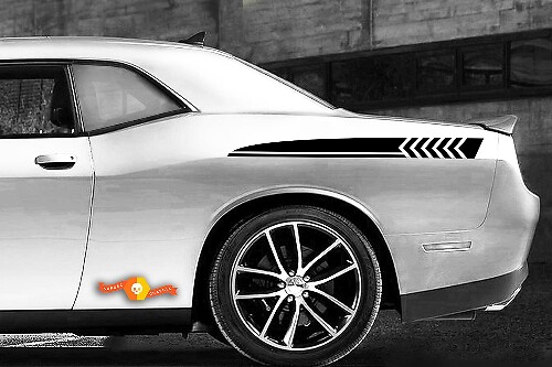 2x kit di adesivi laterali per Dodge Challenger