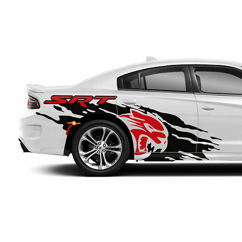 SRT Hellcat Side Quarter Pannello Pannello Pannello Spacchi adesivi per Dodge Charger Graphics
