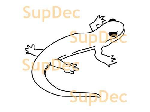 Geco Lucertola Vinile Arte Parete Finestra Bagno Adesivo Decalcomania #13
