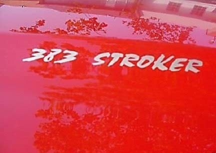 383 STROKER Decalcomanie per adesivi per cofano Colore a tua scelta
