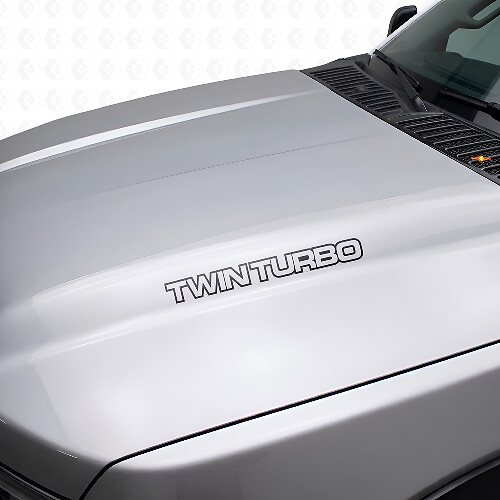 Adesivi in Vinile con Doppio Turbo per Cofano Chevy Truck