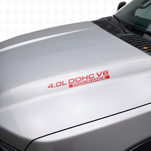 Set di adesivi in vinile per cofano Endurance V6 DOHC 4.0L per Nissan Xterra Titan_4