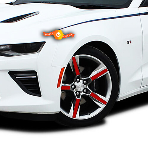 Decalcomanie per adesivi per raggi delle ruote Chevrolet Camaro 2016-2018 per cerchi di serie da 20