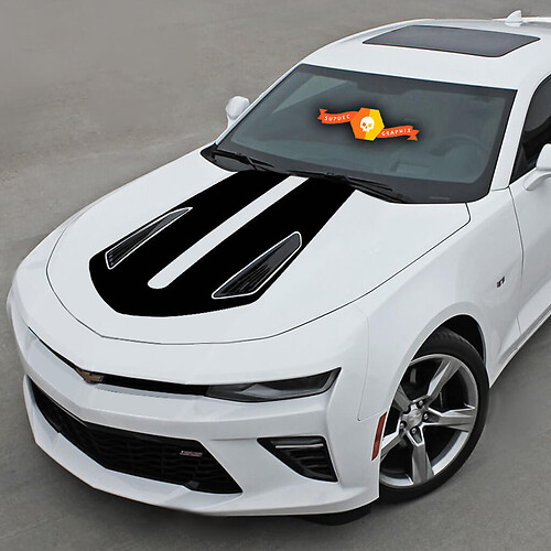 Adesivo in vinile a strisce stile U per cofano Chevrolet Camaro 2016-2018