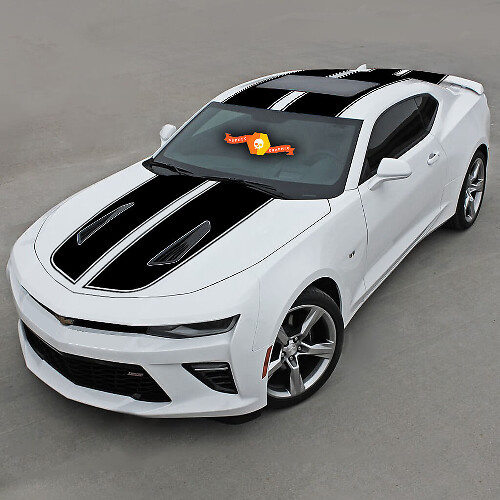 Chevrolet Camaro 2016- 2018 -ss- Strisce in vinile doppio superiore con gessati