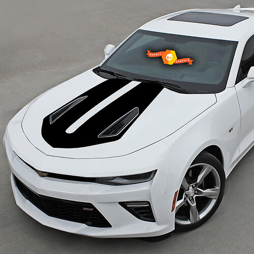 Chevrolet Camaro 2016-2018 -ss- Adesivo per cofano con accento in vinile
