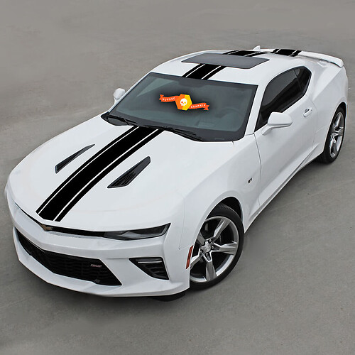 Decalcomania adesiva con strisce di accento centrale superiore Chevrolet Camaro 2010-2020
