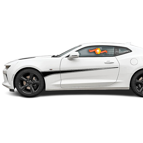 Decalcomanie per adesivi con accenti laterali per porte Chevrolet Chevy Camaro 2010-2024
