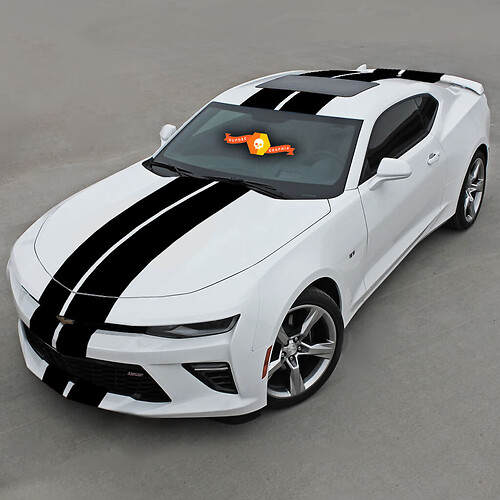 Chevrolet Camaro 2010-2020 Doppie strisce dritte esagerate
