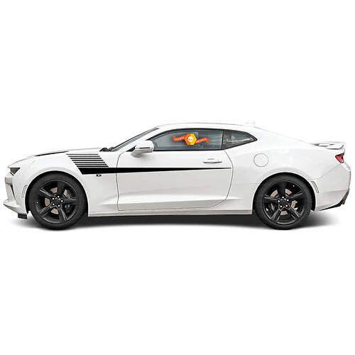 Adesivo Vinilato Laterale a Strisce Stile Strobo per Chevrolet Camaro 2010-2020
