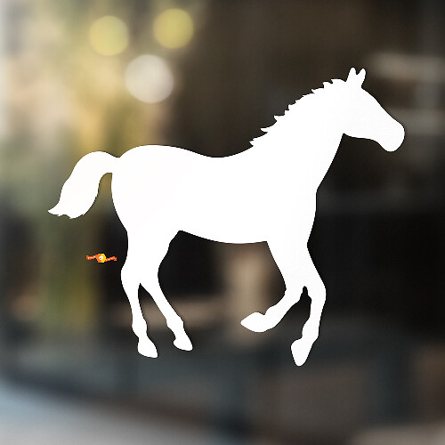 Cavallo Vinile Arte Parete Finestra Bagno Adesivo Decalcomania #5
