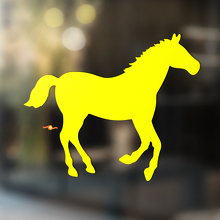 Cavallo Vinile Arte Parete Finestra Bagno Adesivo Decalcomania #5
_3