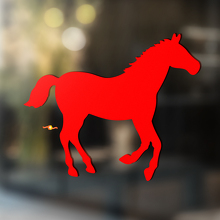 Cavallo Vinile Arte Parete Finestra Bagno Adesivo Decalcomania #5
_4