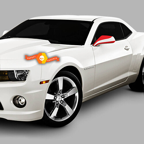 Strisce evidenziate sugli specchietti laterali Chevrolet Camaro 2010-2015
