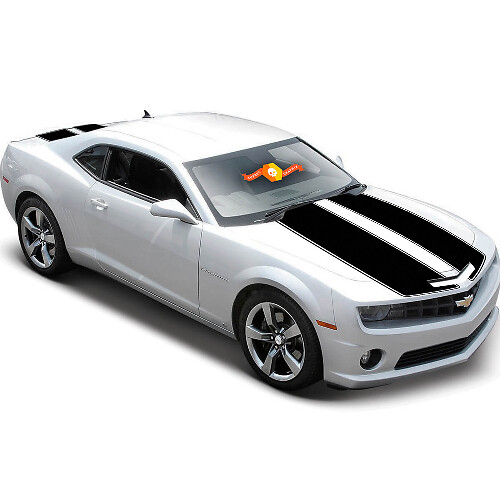 Adesivo in Vinile con Doppie Strisce Contorno per Cofano e Bagagliaio per Chevrolet Camaro 2010-2015