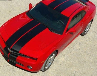 Pace Style Full Length Twin Stripe Kit — Adesivo in vinile (cofano, tetto, baule, paraurti posteriore, paraurti anteriore) per Chevrolet Camaro 2010-2015