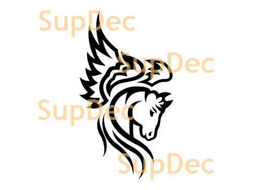 Adesivo murale in vinile per finestre e pareti con motivo di cavallo #9
