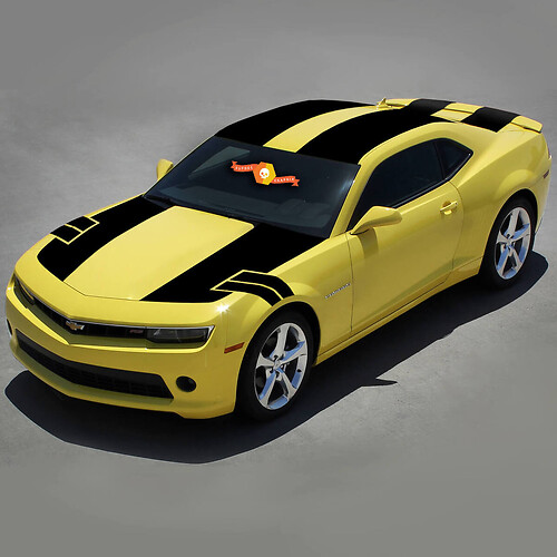 Set completo di adesivi in ​​vinile con strisce stile Chevrolet Camaro 2010-2015 Coupe Ns1
