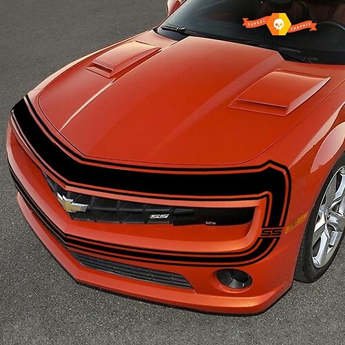 Chevrolet Camaro 2010-2013 Fascia anteriore Strisce in vinile stile retrò