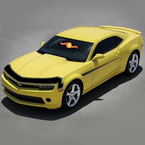 CHEVROLET CAMARO 2010- 2013 FASCIA ANTERIORE STILE RETRO STRISCE in vinile