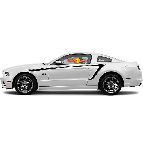 Strisce Laterali Adesive in Vinile 4 pezzi per Ford Mustang