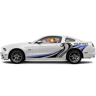 Decalcomania in vinile con strisce laterali multicolore Ford Mustang 2010-2020 Cobra Style