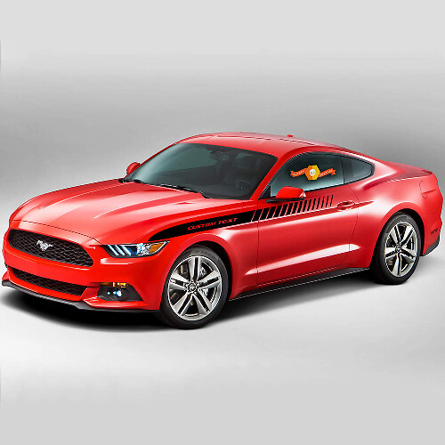 Ford Mustang 2015-2017 Strisce in vinile stroboscopico con accento sul lato superiore