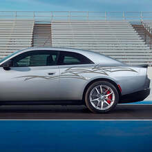 Adesivo Vinile Laterale a Strisce Tribal Astratte per Dodge Charger Electric_2