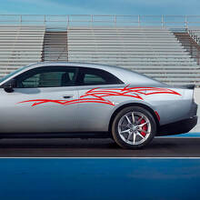 Adesivo Vinile Laterale a Strisce Tribal Astratte per Dodge Charger Electric_3
