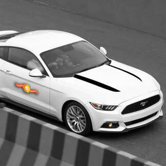 Ford Mustang 2015-2020 Hood Spears Side Accent Decalcomanie Strisce