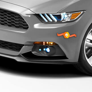 Ford Mustang 2015-2020 Fari fendinebbia anteriori Strisce con decalcomanie
