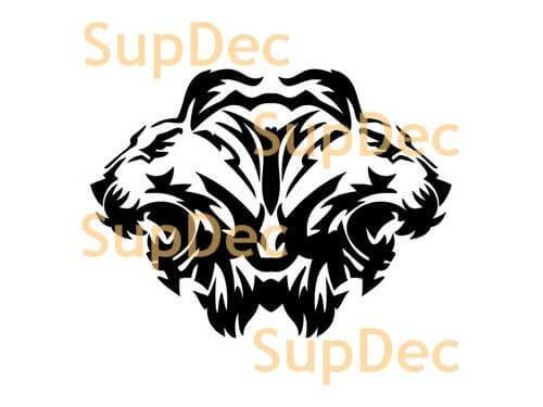 Lion Vinyl Art Wall Finestra Discalina adesiva per bagno Rimovibile #4
