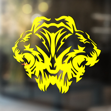 Lion Vinyl Art Wall Finestra Discalina adesiva per bagno Rimovibile #4
_3