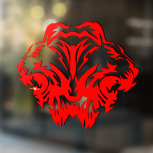 Lion Vinyl Art Wall Finestra Discalina adesiva per bagno Rimovibile #4
_4