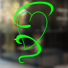 Adesivo murale in vinile con arte a tema serpente per finestra bagno rimovibile #9
_2