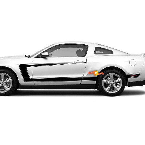 Kit di adesivi in vinile laterali GT C-Stripe per Musclecar Mustang