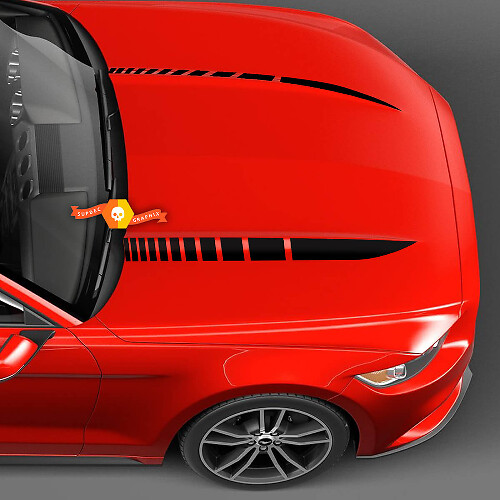 Strisce a lancia sul cappuccio del cofano per Ford Mustang 2010-2024
 1