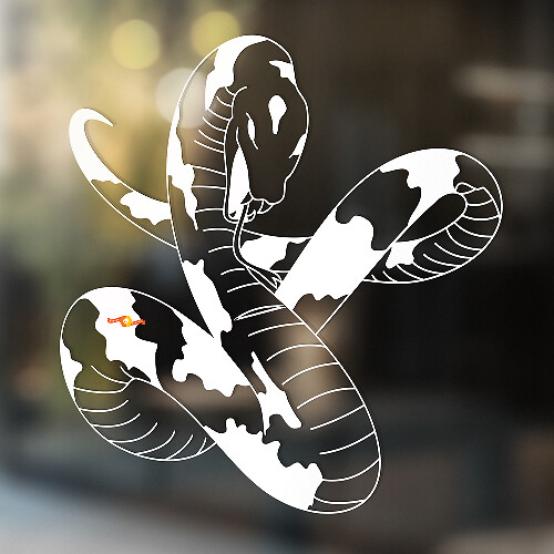 Serpente Vinile Arte Parete Finestra Bagno Adesivo Decalcomania rimovibile#12
